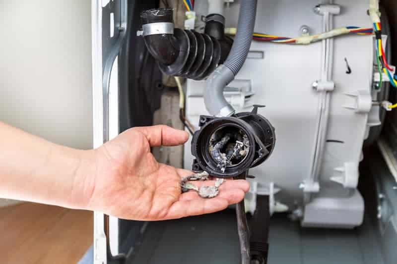 Damaged Bosch washing machine water pump