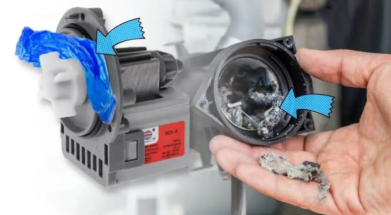 تعمیر پمپ تخلیه ماشین لباسشویی پاکشوما